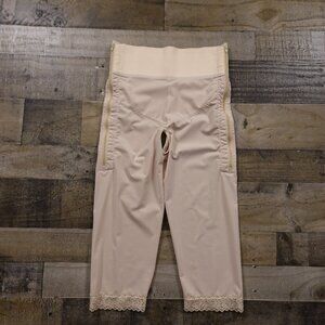 ContourMD Post Surgery‎ Compression capri leggings slit crotch women's XL rose
